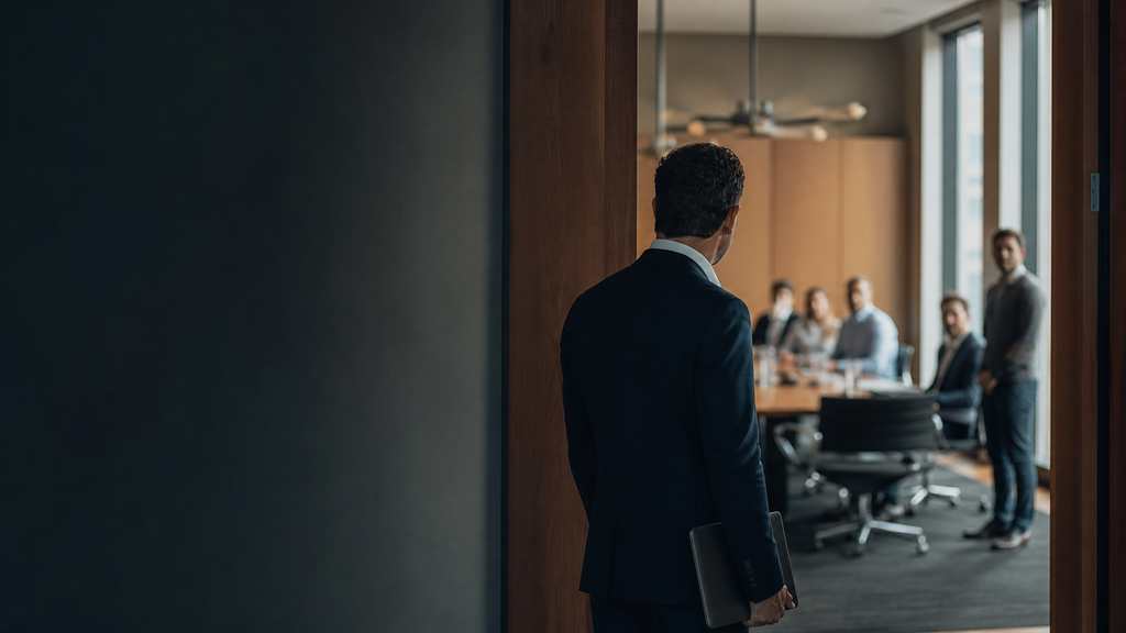 Founder preparing to tell employees about selling the company, representing disclosure timing and retention risk